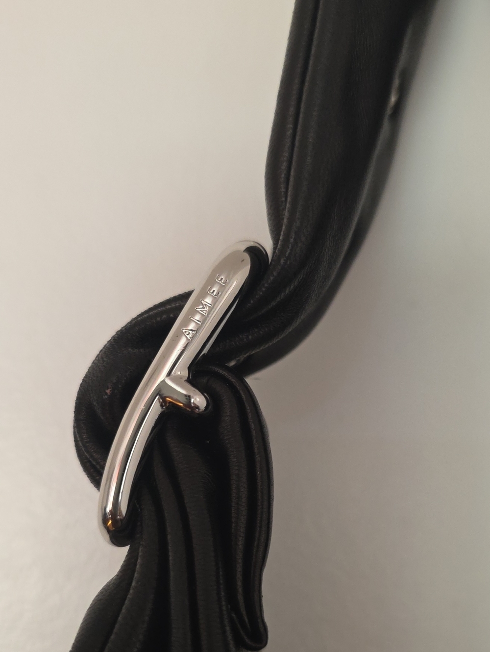 RARE HTF Aimee Kestenberg Silver and Black Fringe Shoulder Bag - Designer Style - Picture 7 of 15
